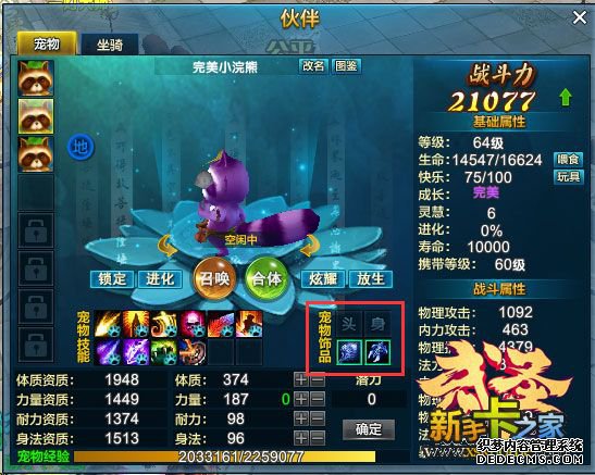 《武圣》如何提高宠物战斗力
