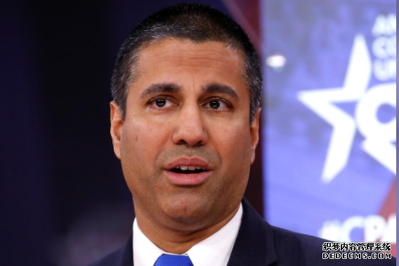 (2018年2月23日,FCC主席阿吉特·帕伊(Ajit Pai)在美国马里兰州National Harbor举行的保守派政治行动会议上发表讲话。)
