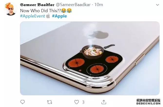 iPhone电磁炉(图片来源:Twitter截图)